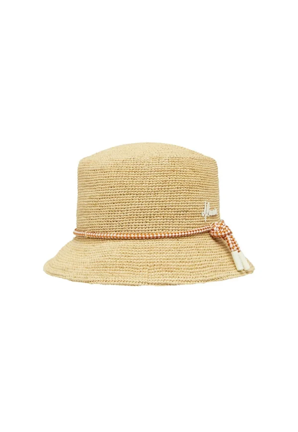 Clearance Sunlit Raffia Bucket Hat - Natural Women Hats | Hats