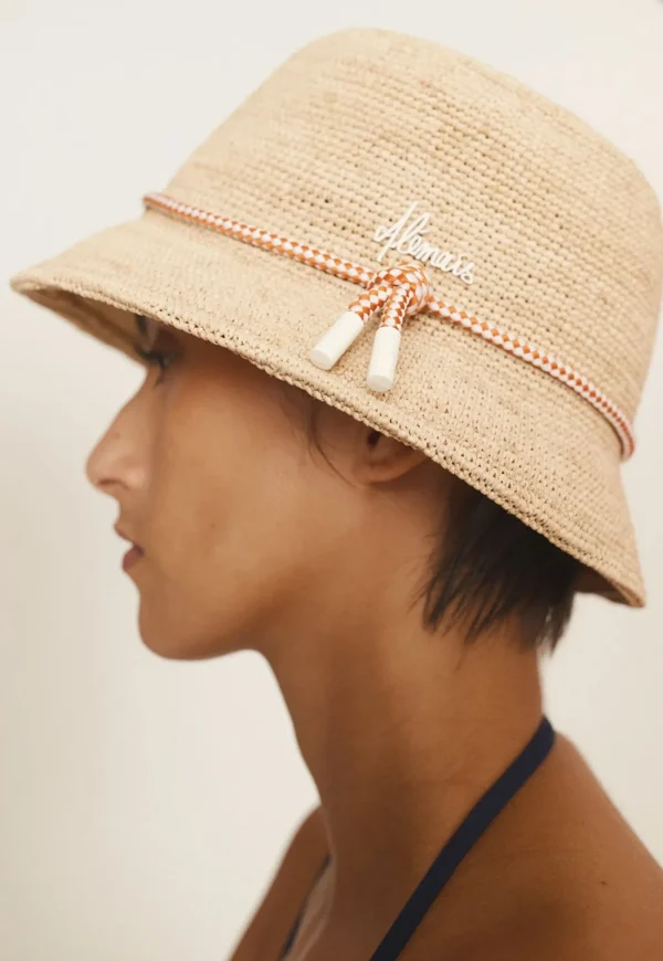 Clearance Sunlit Raffia Bucket Hat - Natural Women Hats | Hats