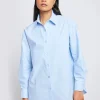 Clearance Taking Care of Business Shirt - Pale Blue Women Tops & Tees