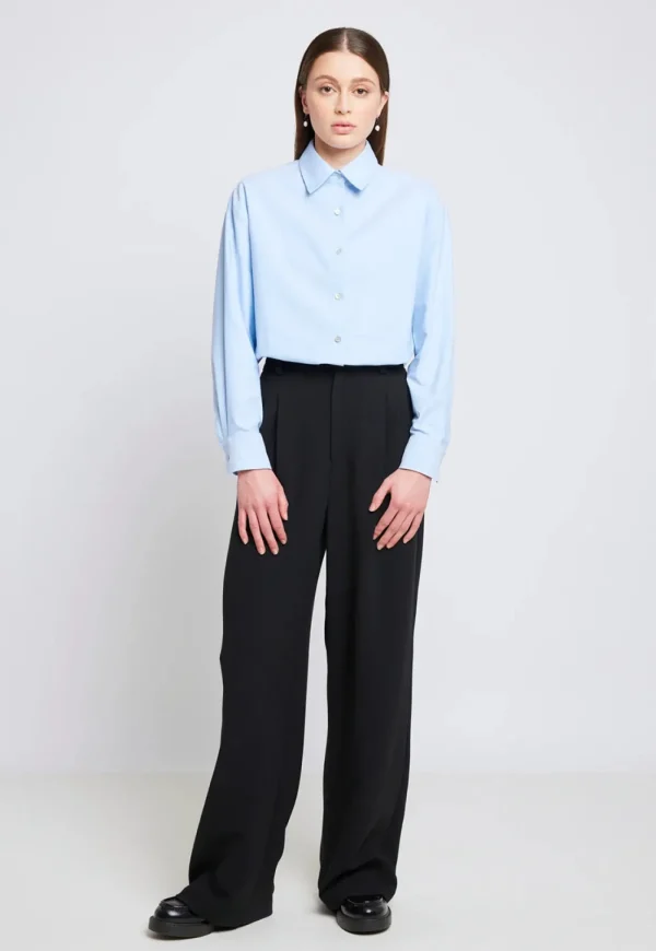 Clearance Taking Care of Business Shirt - Pale Blue Women Tops & Tees
