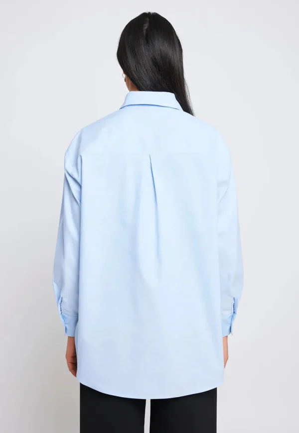 Clearance Taking Care of Business Shirt - Pale Blue Women Tops & Tees