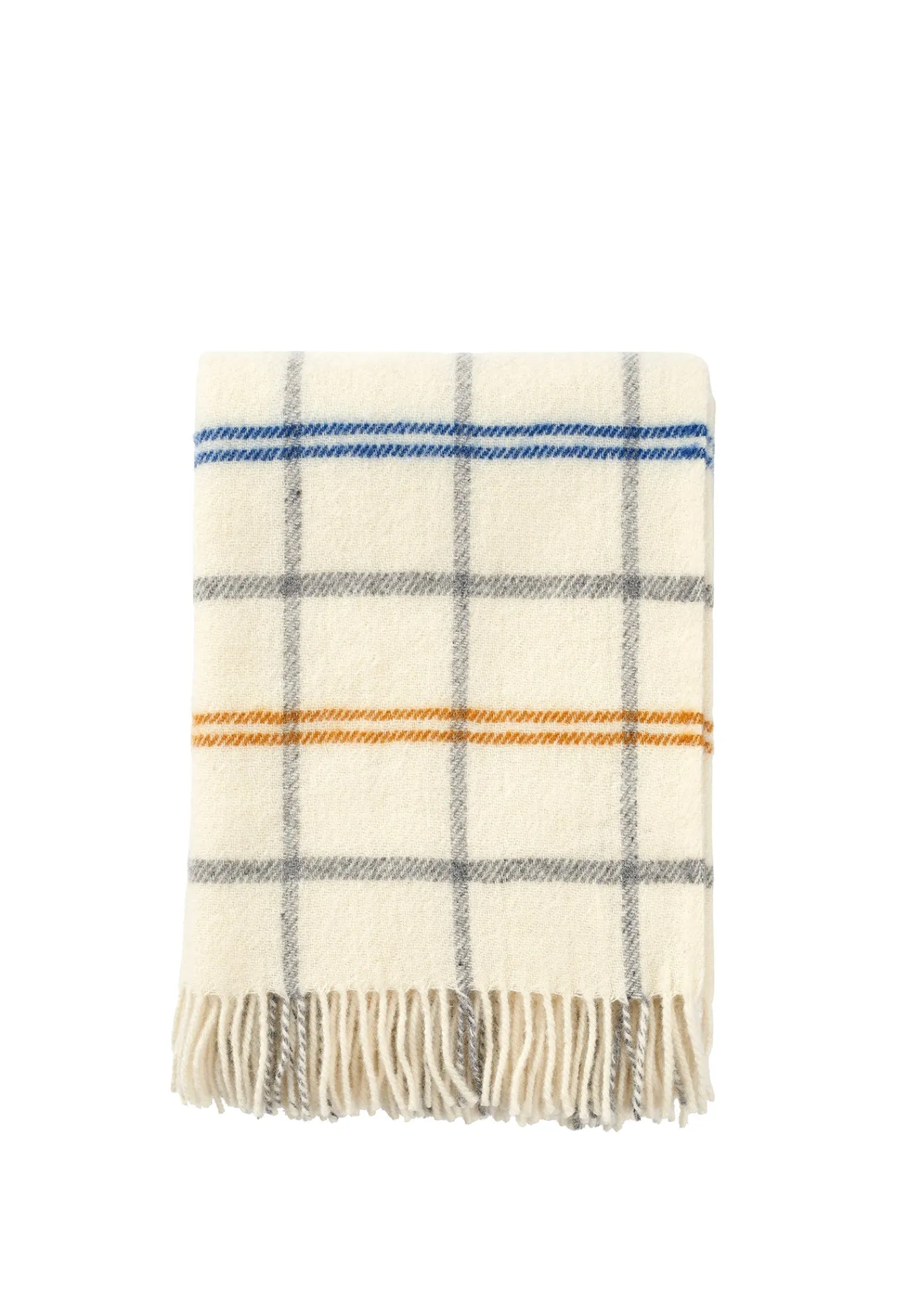 tartan_lambswool_throw__w_0.webp Clearance Tartan Lambswool Throw - White/Yellow/Blue Cushions & Throws