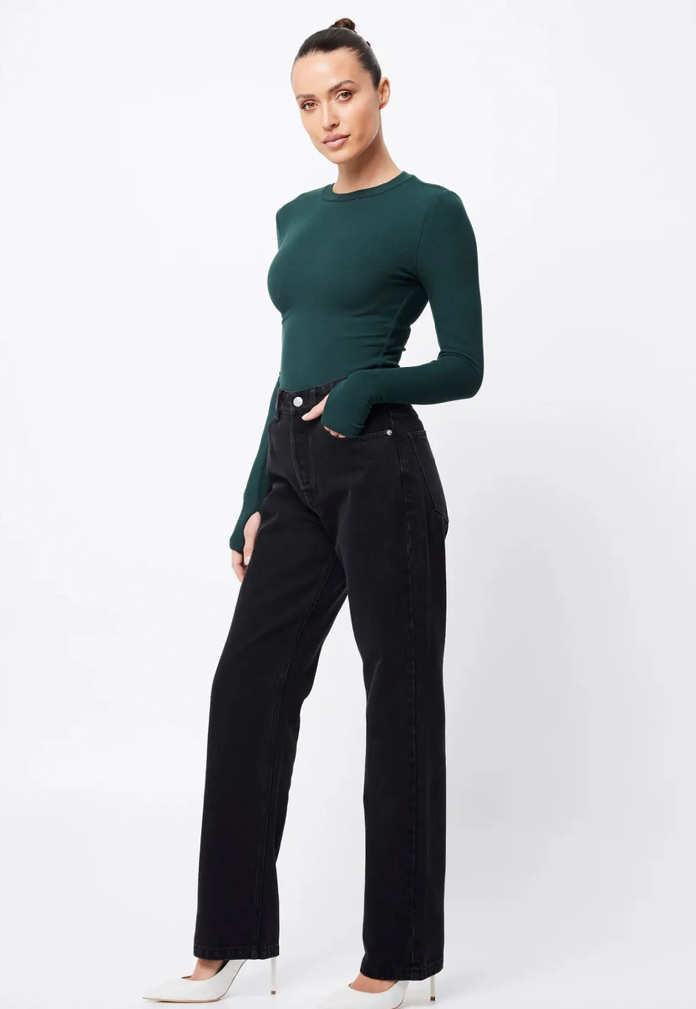 the_brooklyn_top__forest__5.webp Best The Brooklyn Top - Forest Green Women Tops & Tees