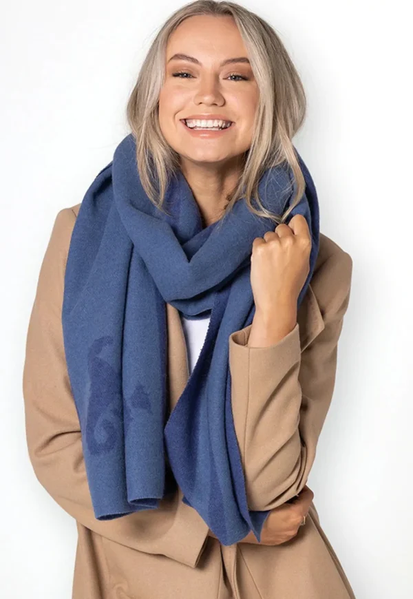 Hot The Chesterman Wool Scarf - Blue Women Scarves | Scarves