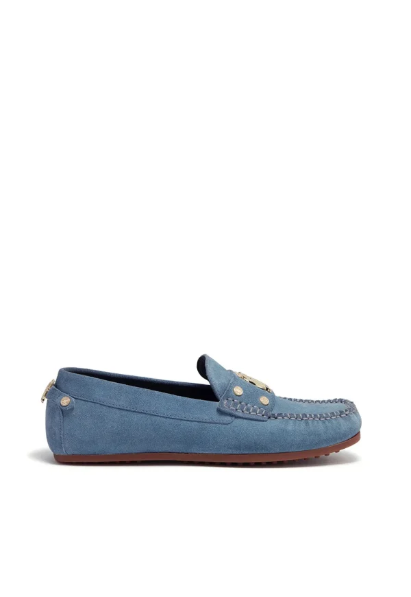 New The Driving Loafer - Soft Blue Women Footwear | Flats