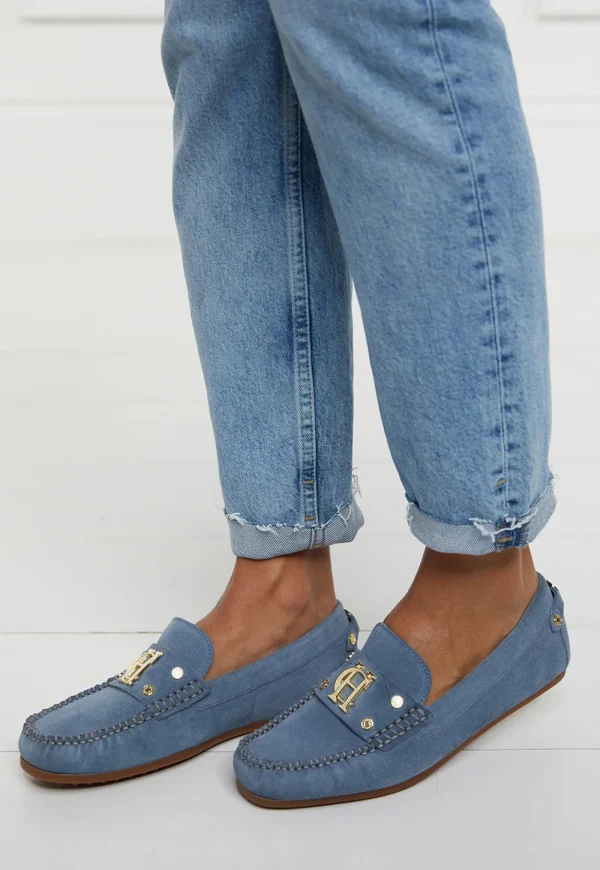 New The Driving Loafer - Soft Blue Women Footwear | Flats
