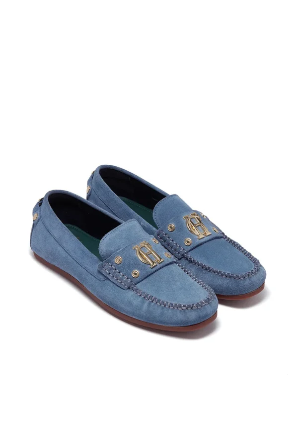 New The Driving Loafer - Soft Blue Women Footwear | Flats