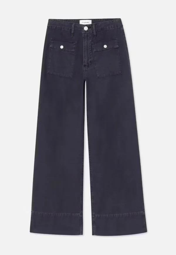 Hot The 70's Patch Pocket Crop Straight - Washed Navy Women Denim