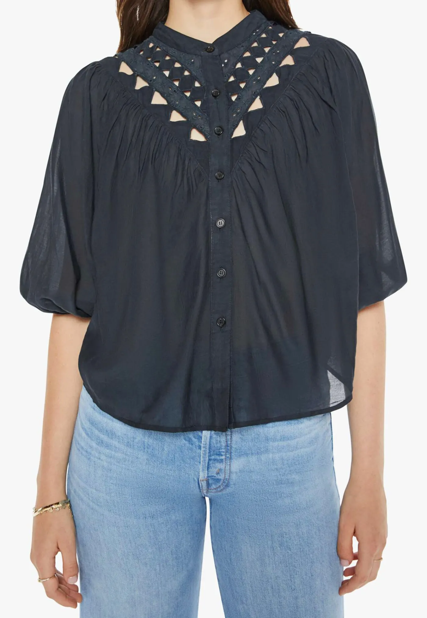 the_v_yoke_shirt__trifect_1.webp Sale The V Yoke Shirt - Trifecta Women Tops & Tees