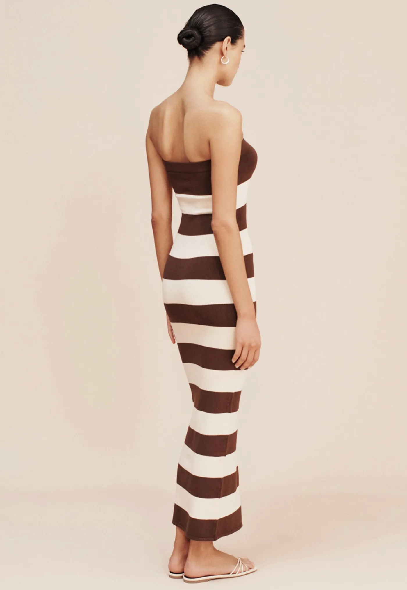 theo_strapless_dress__cho_3.webp Discount Theo Strapless Dress - Chocolate/Cream Women Dresses
