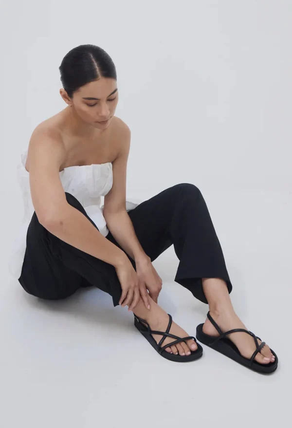 Online Tube Sandal - Black Women Footwear | Slides & Sandals