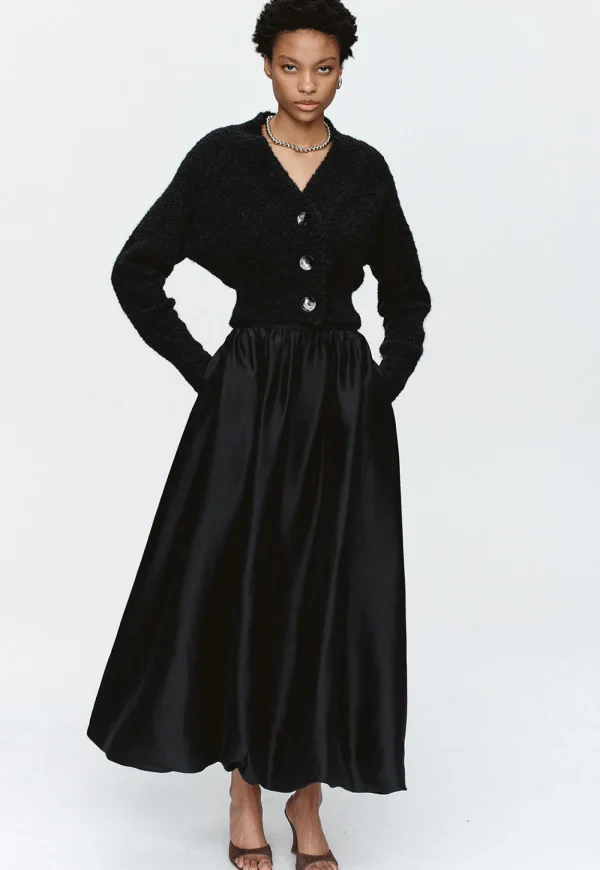 Outlet Tulip Cardigan - Black Women Knitwear