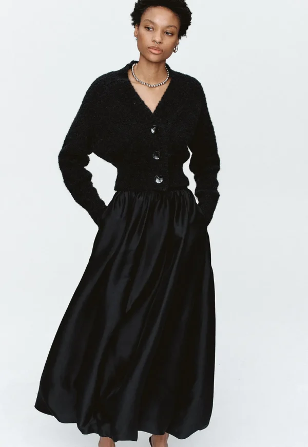 Outlet Tulip Cardigan - Black Women Knitwear