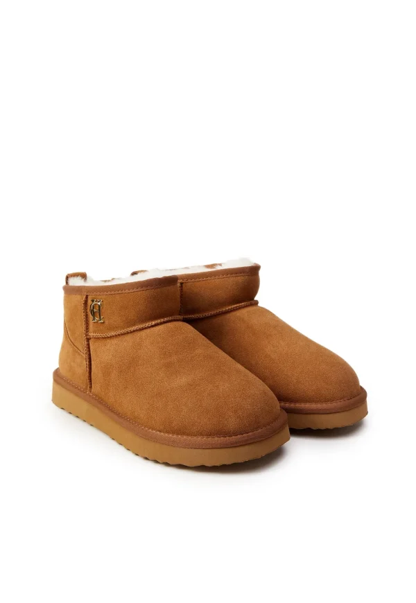 Clearance Ultra Mini Shearling Boot - Tan Women Footwear | Slippers
