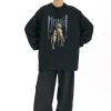 Online Uni Sweatshirt - Hound Dog Print Women Sweaters & Hoodies