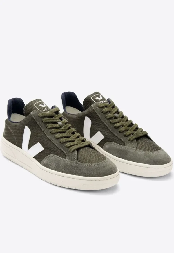 Outlet V-12 B-Mesh -Olive White Women Footwear | Sneakers