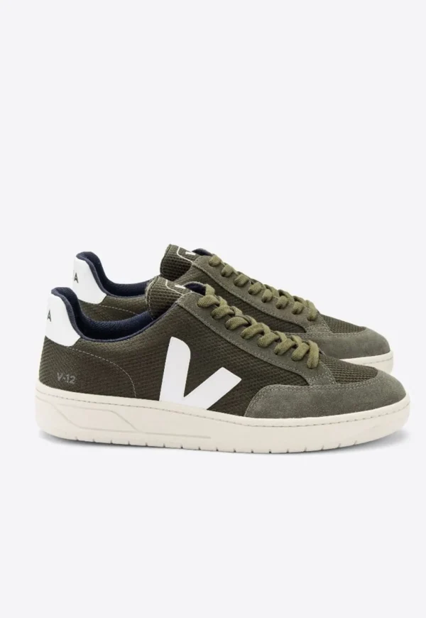 Outlet V-12 B-Mesh -Olive White Women Footwear | Sneakers