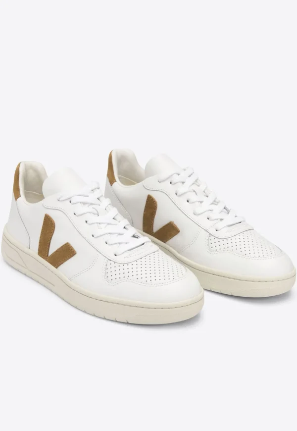Best V10 Leather - Extra White/Camel Women Footwear | Sneakers