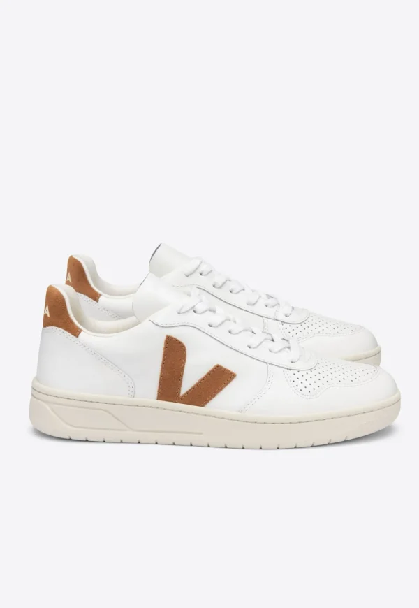 Best V10 Leather - Extra White/Camel Women Footwear | Sneakers