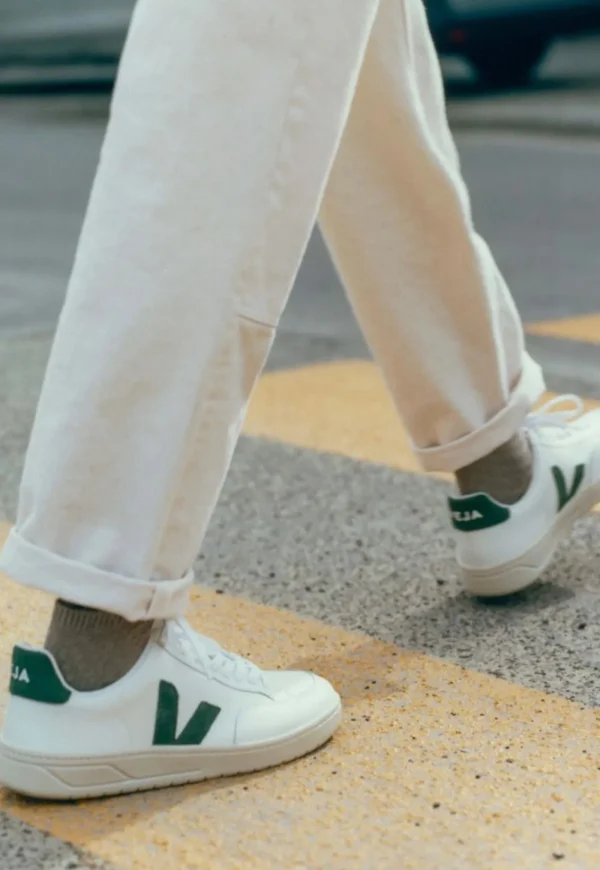 Clearance V-12 Leather - Extra White/Cyprus Women Footwear | Sneakers