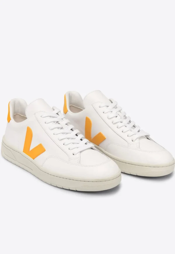Hot V-12 Leather - Extra White/Ouro Women Footwear | Sneakers