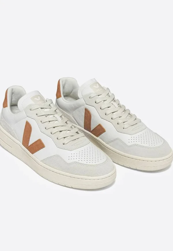 Clearance V-90 Leather - Extra White/Umber Women Footwear | Sneakers