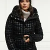 Fashion Vermont Puffer Jacket - Mono Houndstooth Women Blazers & Jackets
