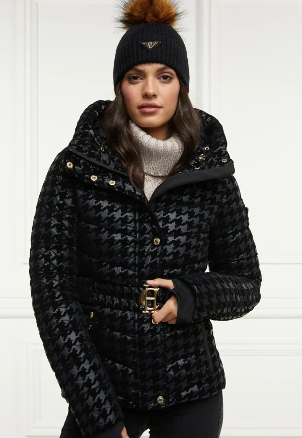 Fashion Vermont Puffer Jacket - Mono Houndstooth Women Blazers & Jackets