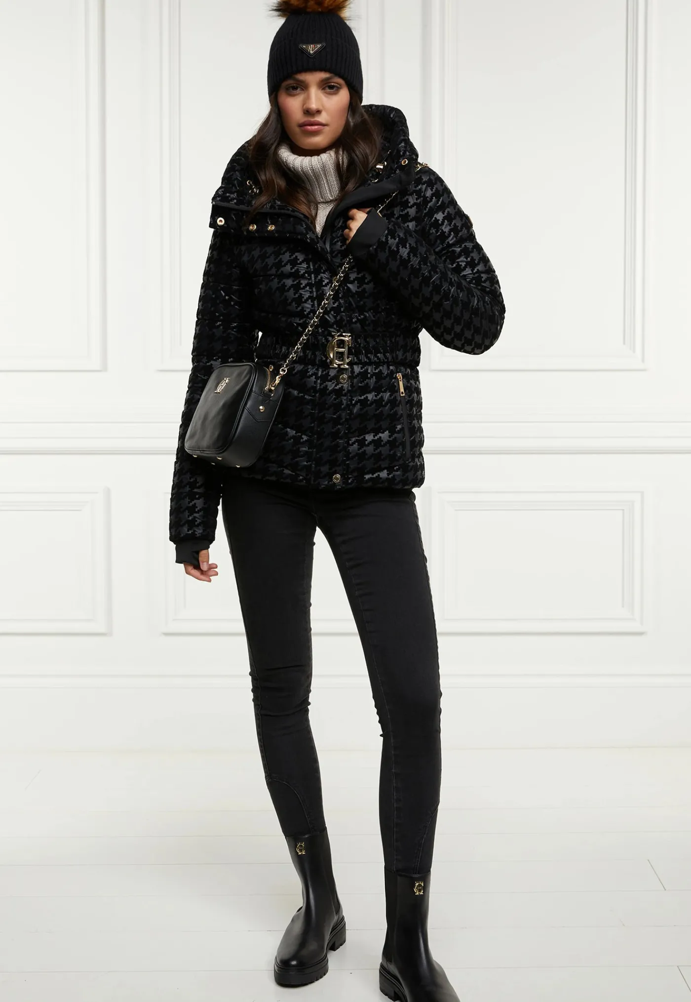 vermont_puffer_jacket__mo_1.webp Fashion Vermont Puffer Jacket - Mono Houndstooth Women Blazers & Jackets