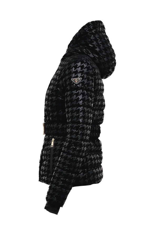 Fashion Vermont Puffer Jacket - Mono Houndstooth Women Blazers & Jackets
