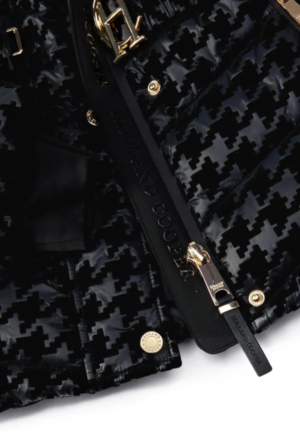 Fashion Vermont Puffer Jacket - Mono Houndstooth Women Blazers & Jackets