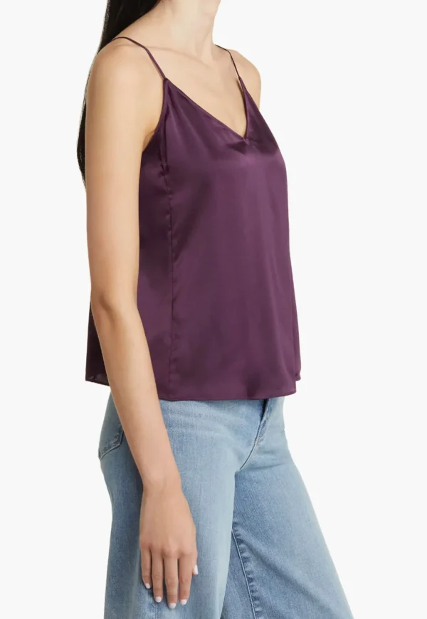 Discount V-Neck Cami Top - Plum Women Tops & Tees