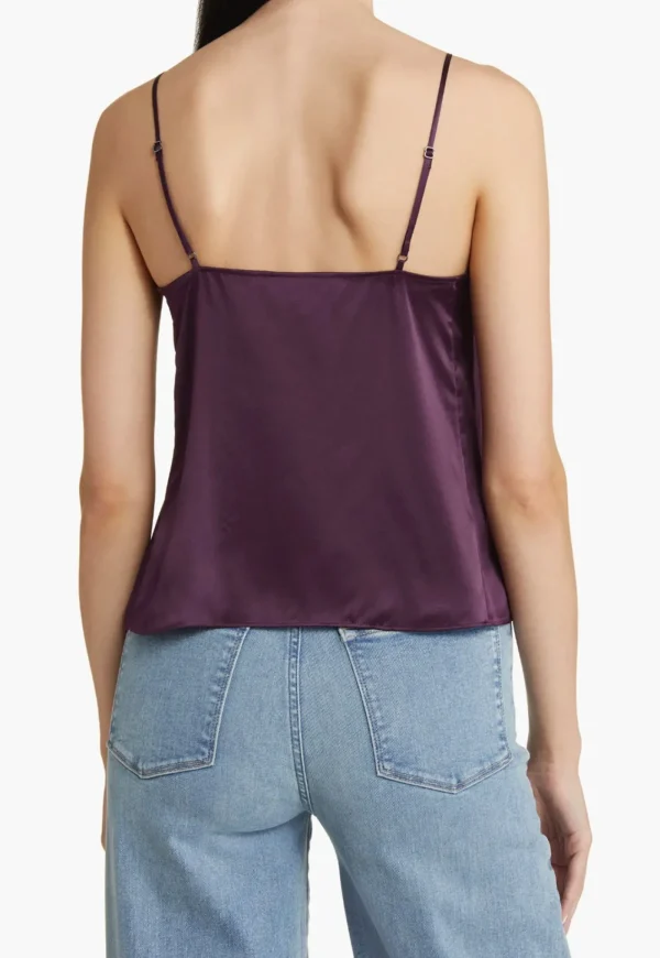 Discount V-Neck Cami Top - Plum Women Tops & Tees