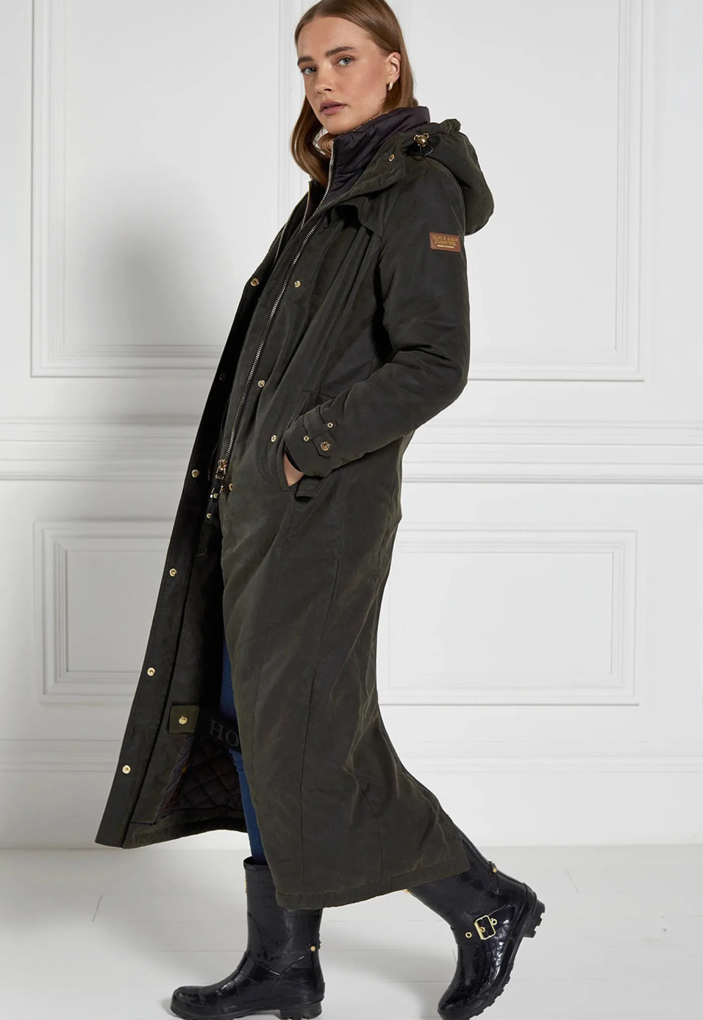 wax_longline_field_coat___2.webp Sale Wax Longline Field Coat - Dark Olive Women Coats