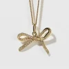 Fashion White Diamond Bow Necklace Women Jewellery | Jewellery