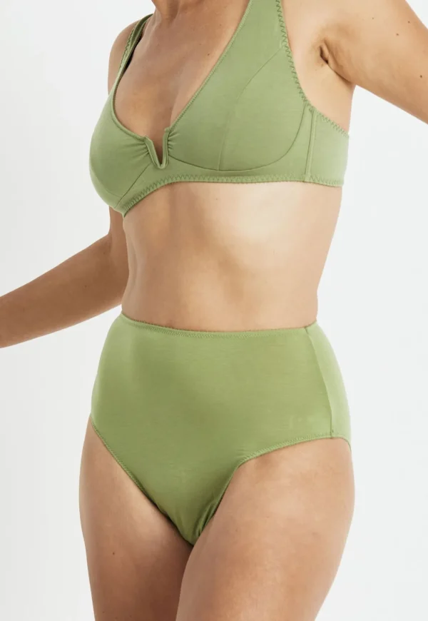 Outlet Whitney High Waist Bikini - Olive Women Lingerie