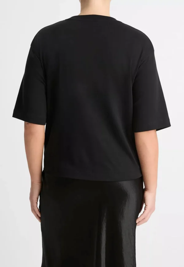 Sale Wide Sleeve Crop Tee - Black Women Tops & Tees