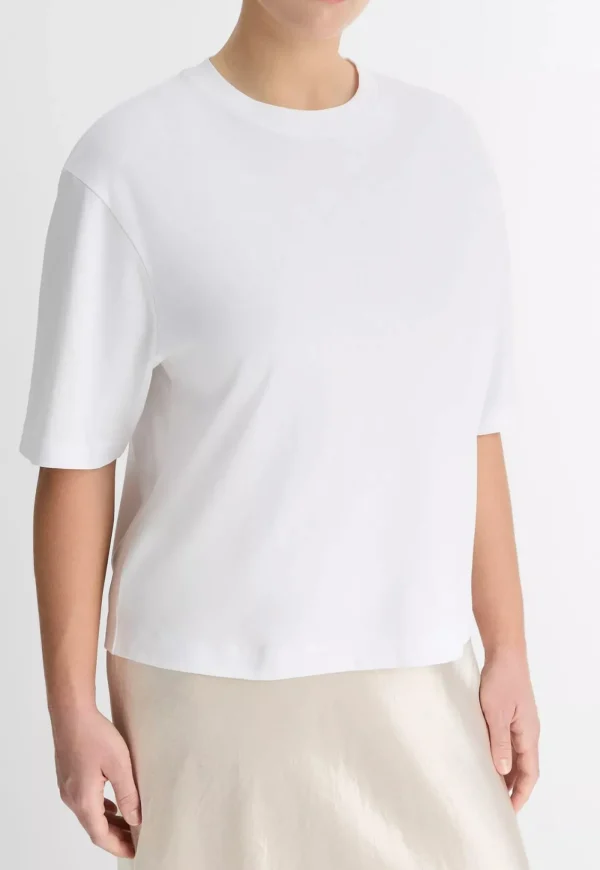 New Wide Sleeve Crop Tee - Optic White Women Tops & Tees