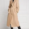 Fashion Wrap Coat - Camel Women Coats