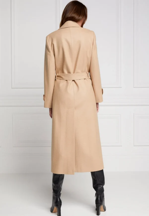 Fashion Wrap Coat - Camel Women Coats